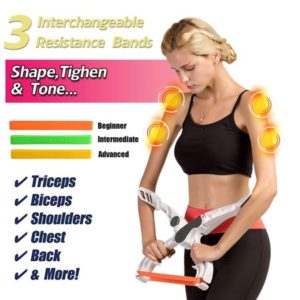 As Seen on TV Arm Workout Machine,Arm Upper Exerciser Force Fitness Equipment with System 3 Resistance Training Bands for Women