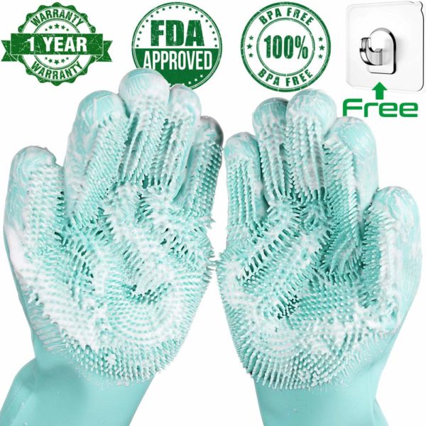 Silicone Dishwashing Scrubber Gloves - Image 7