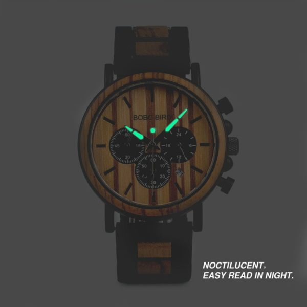Wooden Watch For Men Stylish Engraved With Wooden Gift Box - Image 5
