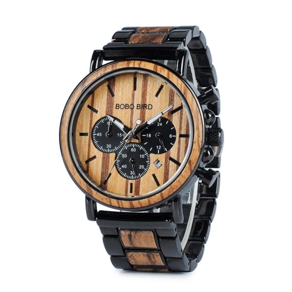 Wooden Watch For Men Stylish Engraved With Wooden Gift Box