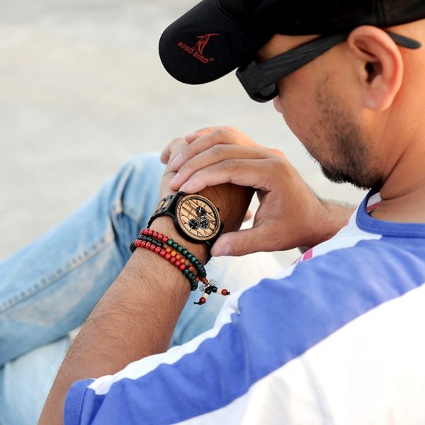Wooden Watch For Men Stylish Engraved With Wooden Gift Box - Image 3