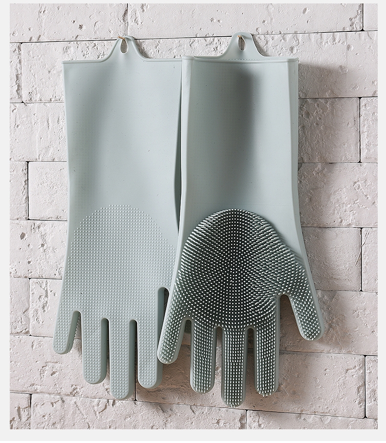 dishwashing scrubber gloves pair