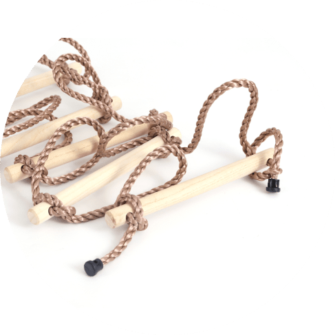 118-min 5 step climbing wooden rope ladder 7
