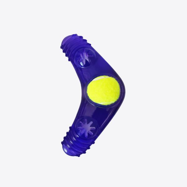 boomerang squeaker toy with treat fill 1