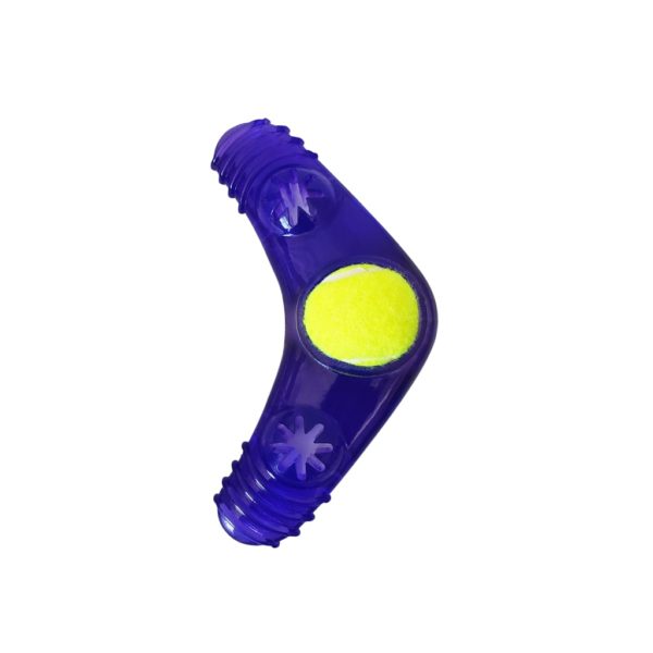 boomerang squeaker toy with treat fill 2