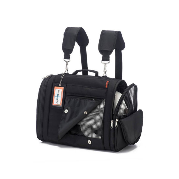 prefer pets carrier hideaway backpack - black 4