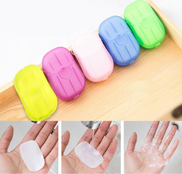 Portable Hand Washing Soap Paper (5 Packs/100 Sheets) - Image 4