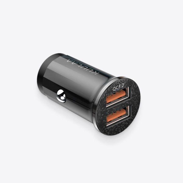 black quick-charge dual-usb charger port 1