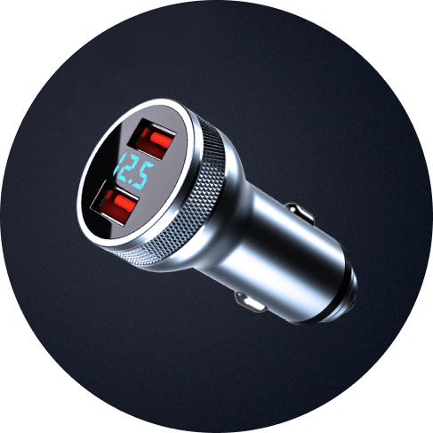 631-min intelligent digital volt dual-usb charger port 4