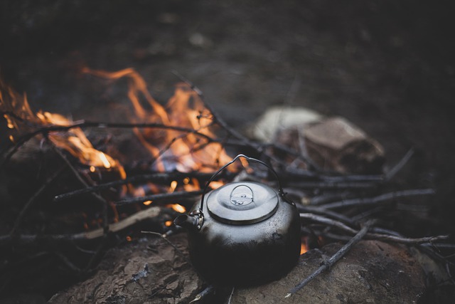 campfire camping teapot tea flask  - onderortel / pixabay